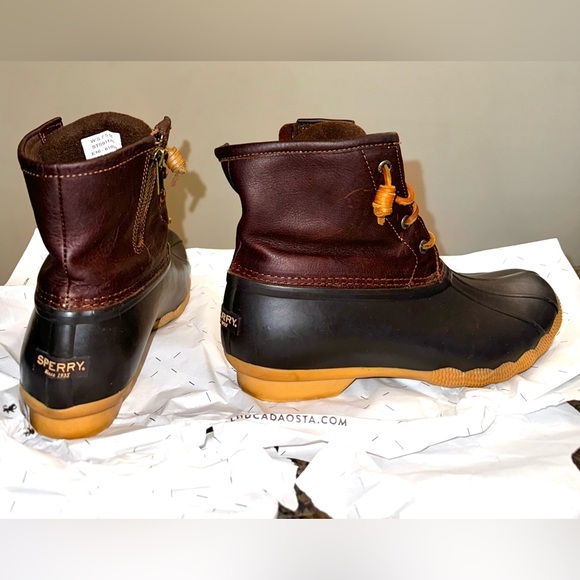 Sperry Women’s Saltwater Duck Boots in Brown - Picture 6 of 8